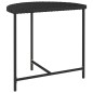 Mesa de jardim 80x50x75 cm vime PE preto