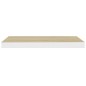 Prateleiras parede 4 pcs 60x23,5x3,8 cm MDF carvalho e branco