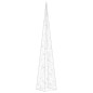 Cone de iluminação decorativo c/ LEDs acrílico 90 cm branco frio