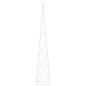 Cone de iluminação decorativo c/ LEDs acrílico 90 cm branco frio