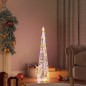 Cone de iluminação decorativo c/ LEDs multicor acrílico 90 cm