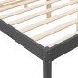 Cama para idosos 140x190 cm pinho maciço cinza