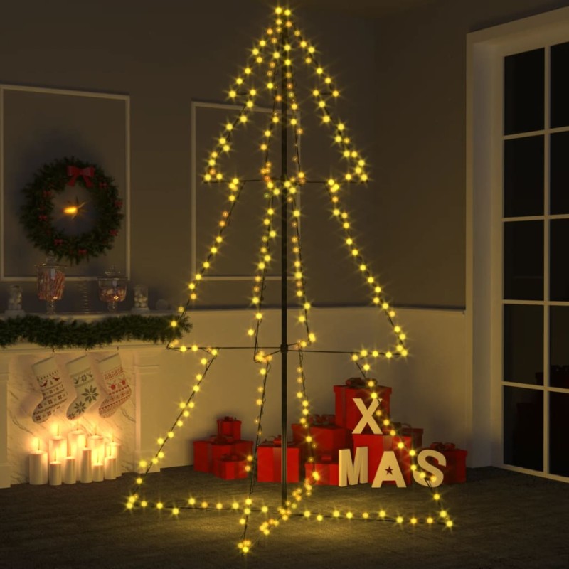 Árvore de Natal em cone 240 LEDs 118x180 cm interior e exterior-Árvores de Natal-Home Retail