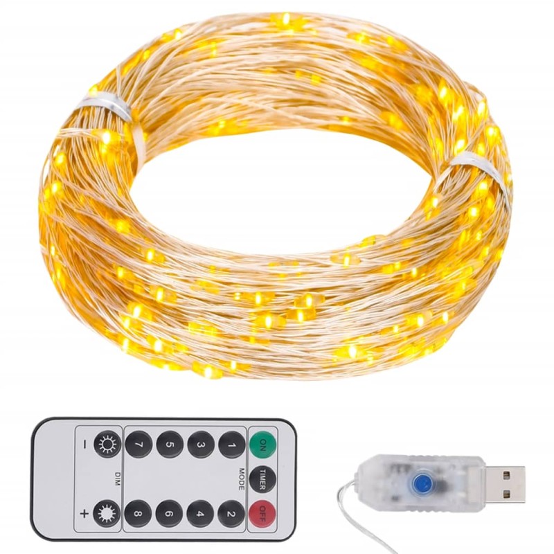 Cordão de luzes com 150 LED 15 m branco quente-Luzes de Natal-Home Retail