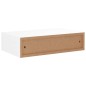 Prateleiras de parede com gavetas 2pcs MDF 40x23,5x10 cm branco