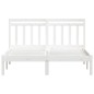 Estrutura cama pequena casal 120x190 cm pinho maciço branco