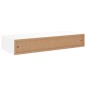 Prateleiras de parede com gavetas 2pcs MDF 60x23,5x10 cm branco