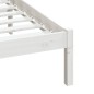 Estrutura cama pequena casal 120x190 cm pinho maciço branco