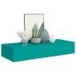 Prateleiras de parede c/ gavetas 2 pcs MDF 60x23,5x10 cm azul