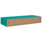 Prateleiras de parede c/ gavetas 2 pcs MDF 60x23,5x10 cm azul