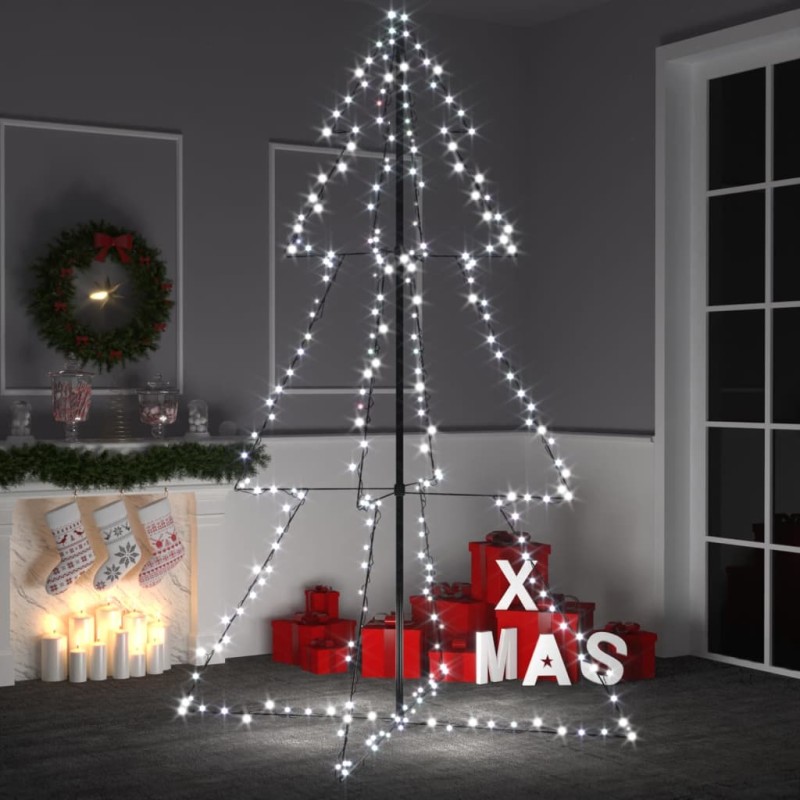 Árvore de Natal em cone 240 LEDs 118x180 cm interior e exterior-Árvores de Natal-Home Retail