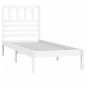 Estrutura de cama 90x200 cm pinho maciço branco