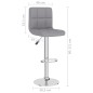 Bancos de bar 2 pcs tecido cinzento-claro