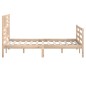 Estrutura de cama casal 135x190 cm madeira maciça