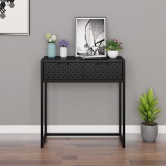 Mesa consola 72x35x75 cm aço preto