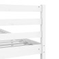 Estrutura cama pequena solteiro 75x190 cm madeira maciça branco