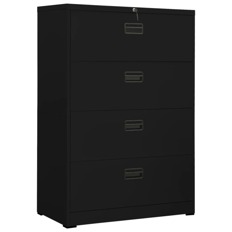 Arquivador 90x46x134 cm aço preto-Arquivadores-Home Retail