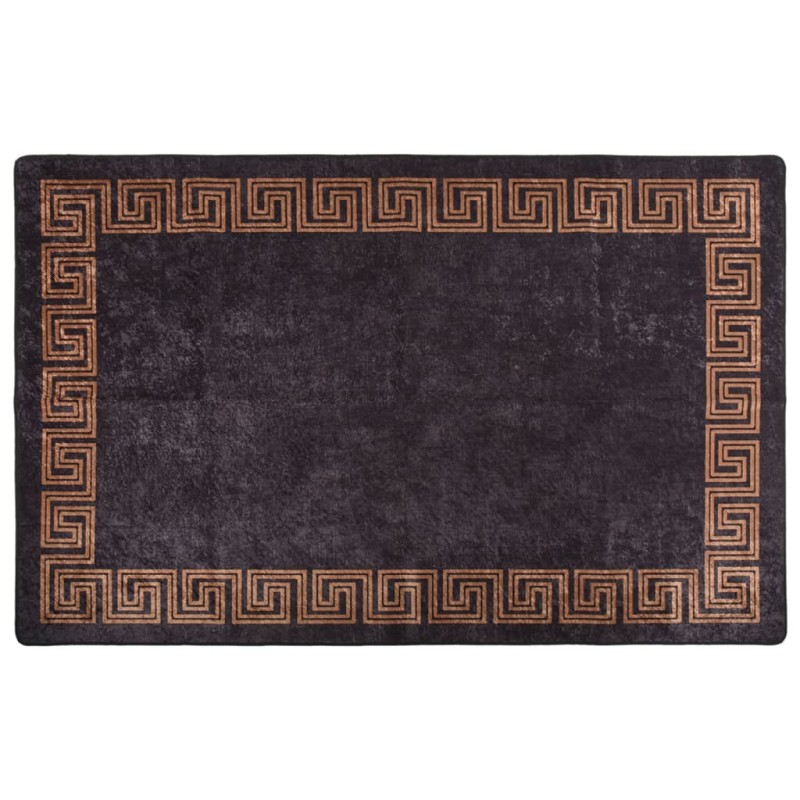 Tapete antiderrapante 80x150 cm preto e dourado-Tapetes-Home Retail