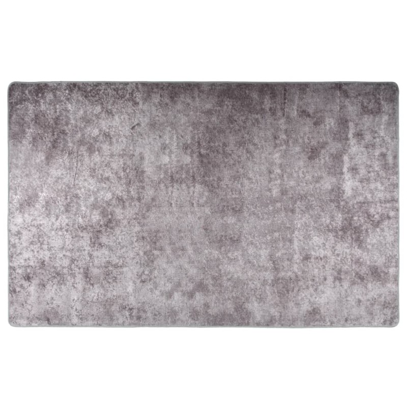 Tapete lavável antiderrapante 160x230 cm cinzento-Tapetes-Home Retail