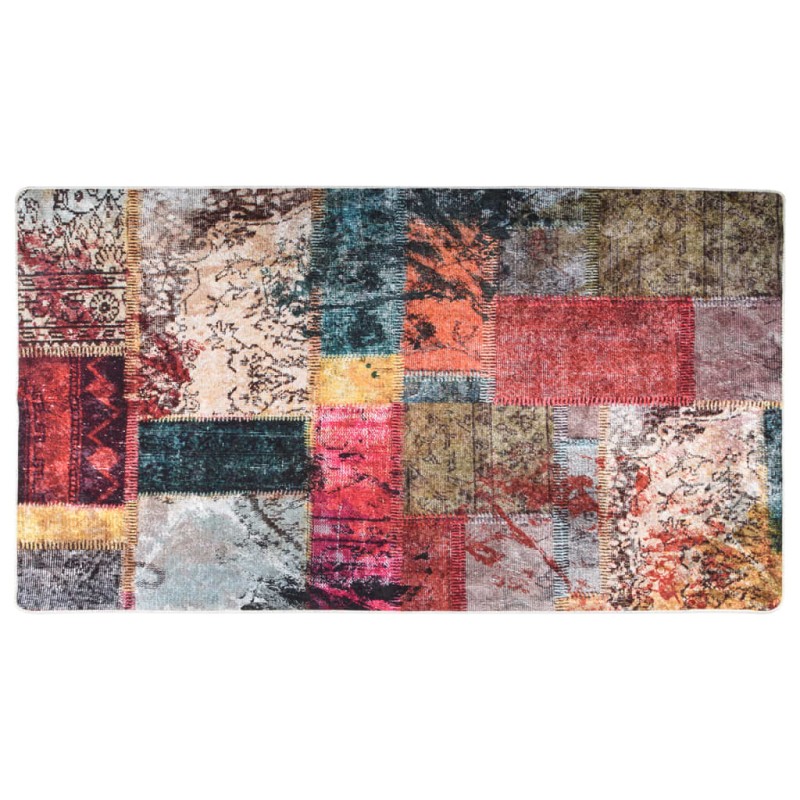 Tapete lavável antiderrapante 190x300 cm patchwork multicor-Tapetes-Home Retail