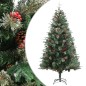 Árvore de Natal com pinhas 195 cm PVC e PE verde