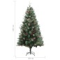 Árvore de Natal com pinhas 195 cm PVC e PE verde