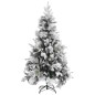 Árvore de Natal c/ flocos de neve e pinhas 195 cm PVC e PE