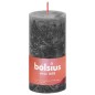 Bolsius Velas rústicas cilíndricas Shine 8pcs100x50mm cinza tempestade