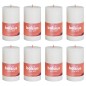 Bolsius Velas rústicas cilíndricas Shine 8 pcs 100x50 mm pérola suave