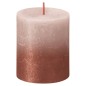 Bolsius Velas rústicas cilínd. Sunset 4pcs 80x68 mm rosa nublado/âmbar