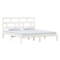 Estrutura de cama super king 180x200 cm madeira maciça branco