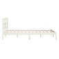 Estrutura de cama super king 180x200 cm madeira maciça branco