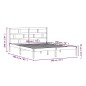 Estrutura de cama super king 180x200 cm madeira maciça branco