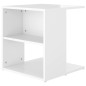 Mesa de apoio 45x45x48 cm contraplacado branco brilhante