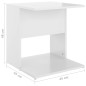 Mesa de apoio 45x45x48 cm contraplacado branco brilhante