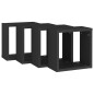 Prateleiras de parede em forma de cubo 4 pcs 30x15x30 cm preto