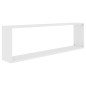 Prateleiras parede forma cubo 4pcs deriv. madeira 100x15x30 cm