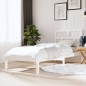 Estrutura cama pequena solteiro 75x190 cm madeira maciça branco