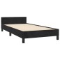 Estrutura de cama c/ cabeceira 100x200 cm veludo preto