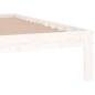 Estrutura cama pequena casal 120x190 cm pinho maciço branco