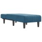 Chaise longue veludo azul