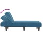 Chaise longue veludo azul