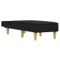 Chaise longue tecido preto