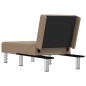 Chaise longue couro artificial cor cappuccino