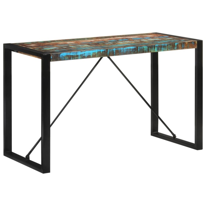 Mesa de jantar 120x55x76 cm madeira recuperada maciça-Mesas de cozinha e de sala de jantar-Home Retail