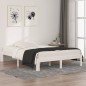 Estrutura de cama casal 135x190 cm madeira maciça branco