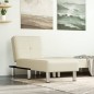 Chaise longue couro artificial cor creme