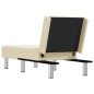 Chaise longue couro artificial cor creme