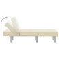 Chaise longue couro artificial cor creme