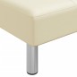 Chaise longue couro artificial cor creme